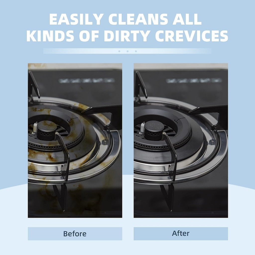 Hard Bristle Crevice Cleaning Brush-Thin Gap Scrub Brush, Small Cleaning Brush, Grout Brush, Kitchen Brush, Cleaning Tools for Toilet, Bathroom, Sink, Home, Household, Window (6, Black)