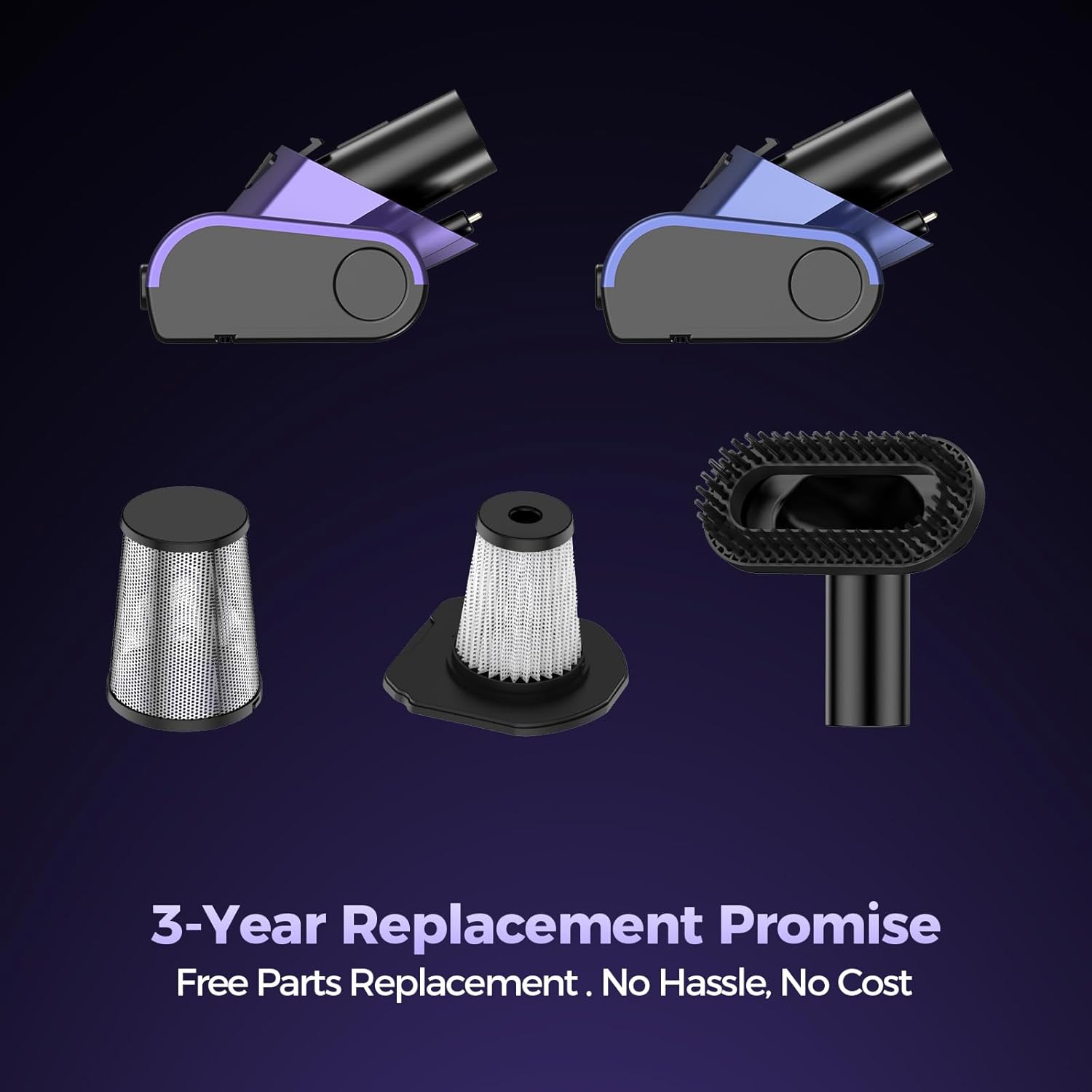 Pet Hair Handheld Vacuum Cordless: 20000PA High Power Car Vacuum with Motorized Brush and LED Light, Rechargeable Hand Held Vacuum Cleaner with Reusable Filter for Car, Home, Office & Pet, Blue