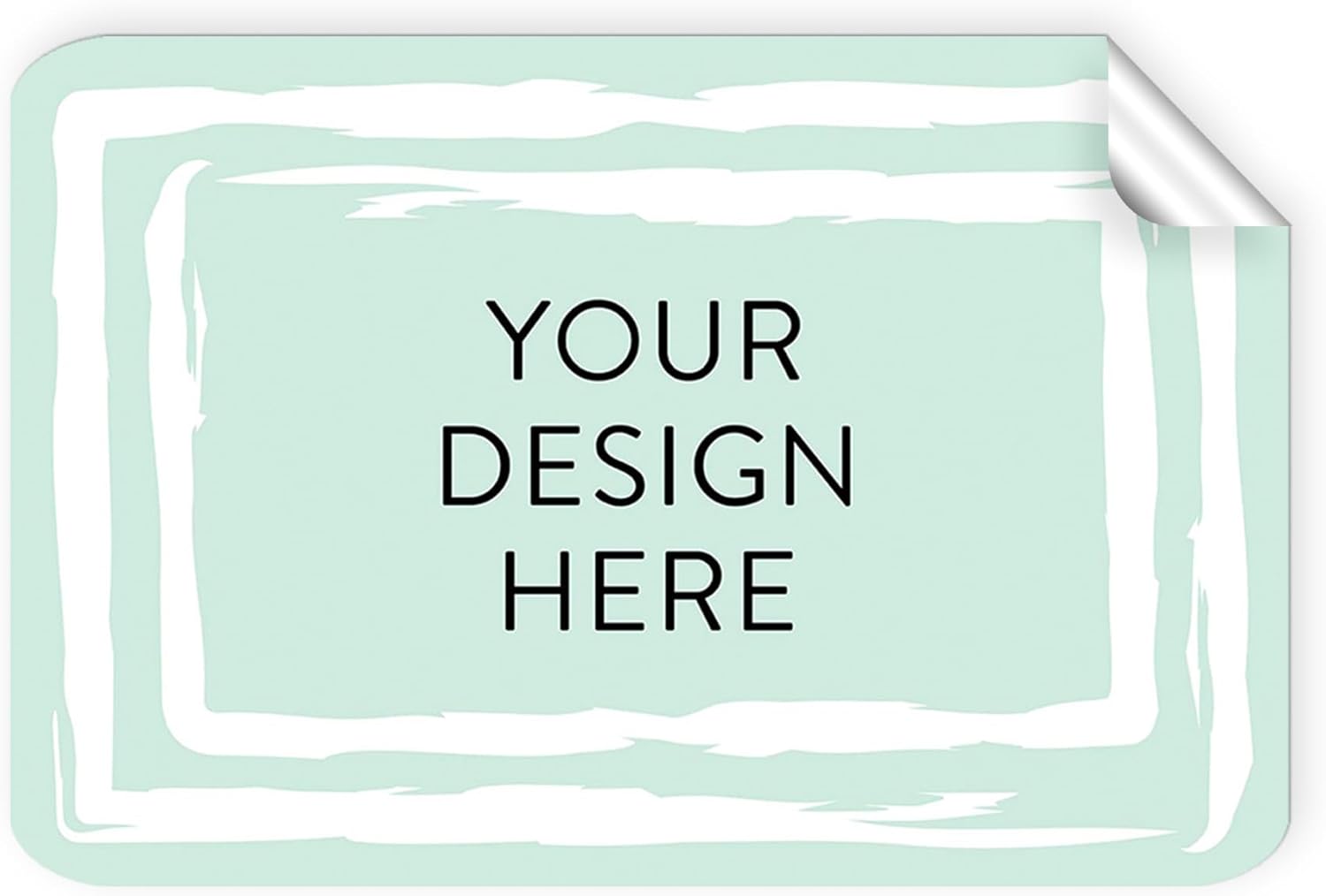 100 Custom Vinyl Stickers - Upload Your own Image, Text, Design, Logo - Personalized Logo Labels for Handmade, Packaging, Bottle, Jars, Candle, Brand Stickers (Mint, 4x2)