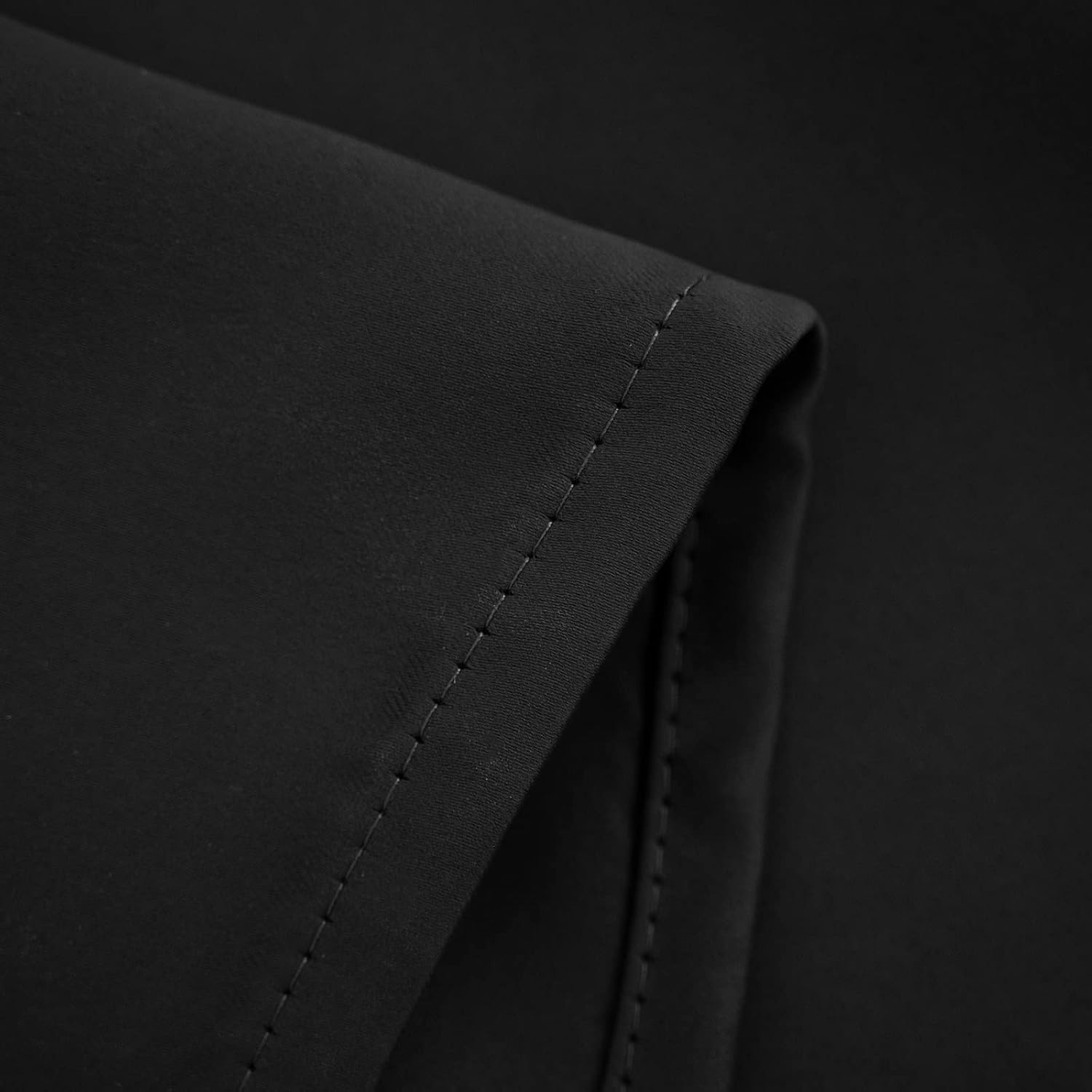 Pickluc 24 Inch Long Tier Curtains for Small Window Treatment, Short Blackout Curtain with Rod Pocket - Half Window Curtains for Kitchen, Cabinet, Basement, Camper, 2 Panels, Black, 30 Inches Wide