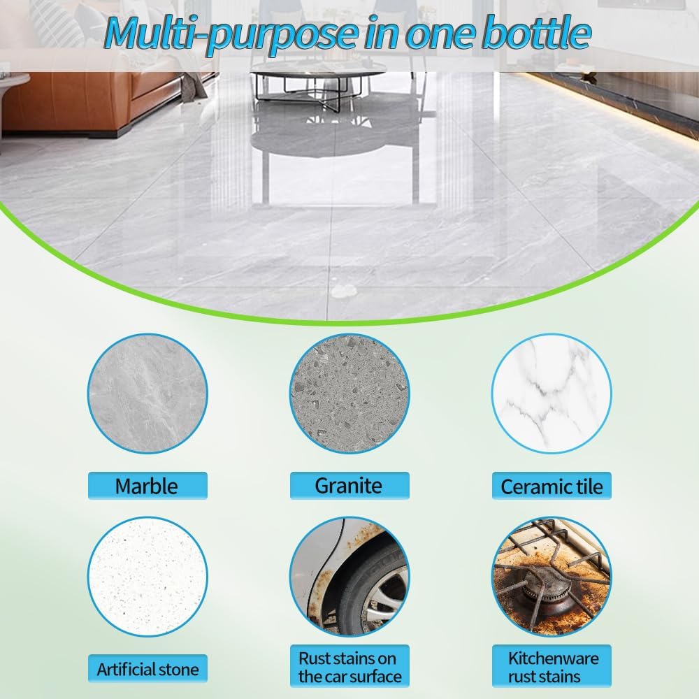 500ml Rust Stain Remover Neutral Metal Cleaner Marble Rust Remover - Powerful and Effective in Removing Rust and Stains From Marble, Granite, Tile, and Metal