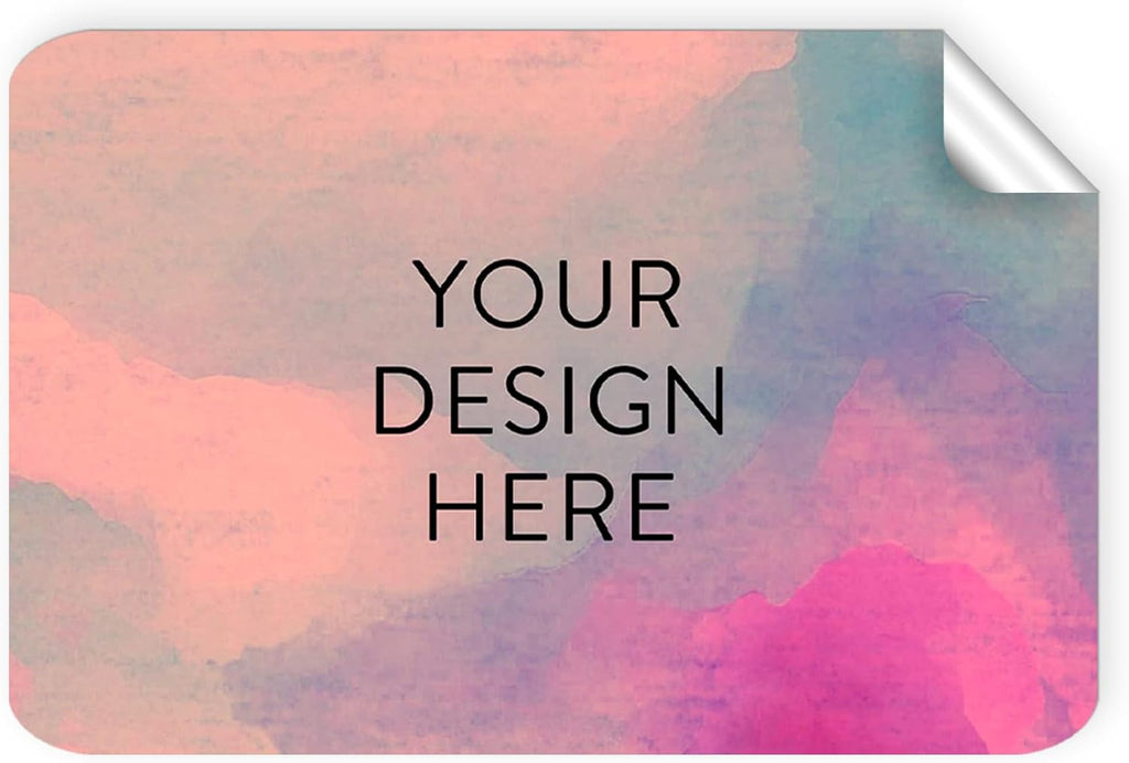 100 Custom Vinyl Stickers - Upload Your own Image, Text, Design, Logo - Personalized Logo Labels for Handmade, Packaging, Bottle, Jars, Candle, Brand Stickers (Rose, 4x2)