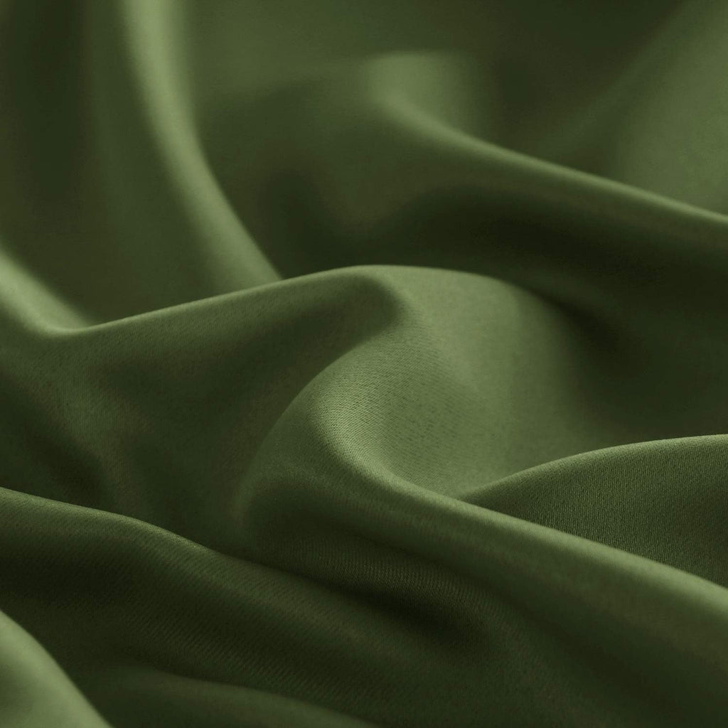 DWCN French Door Curtains – Rod Pocket Thermal Blackout Curtain for Doors with Glass Window, Kitchen and Patio Doors for Privacy, 25 X 72 Inches Long, 1 Curtain Panel with Tieback, Olive Green