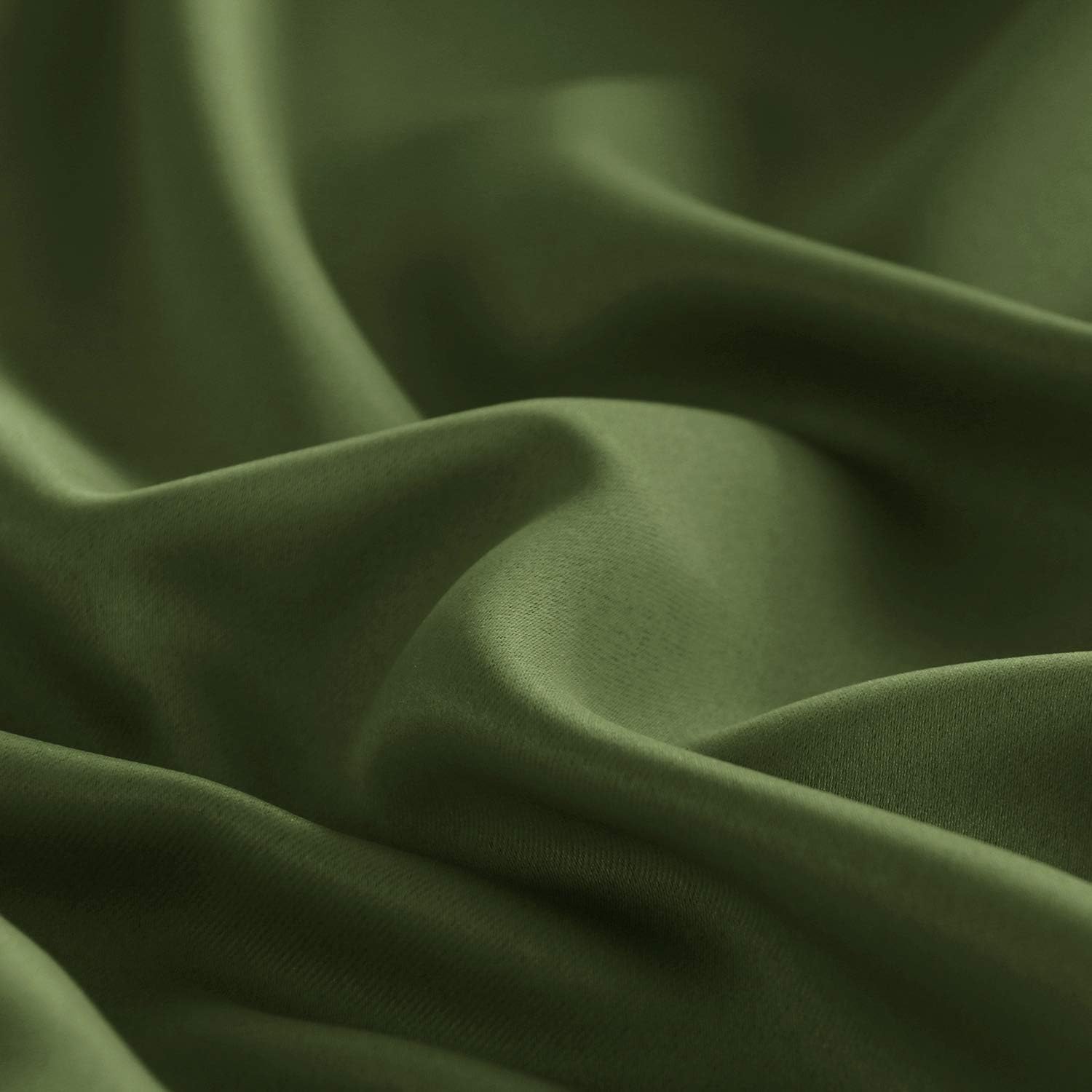 DWCN French Door Curtains – Rod Pocket Thermal Blackout Curtain for Window/Patio Doors/Doorways/Classroom/Kitchen for Privacy, 23W by 72L Inches, 1 Panel with Tieback, Olive Green