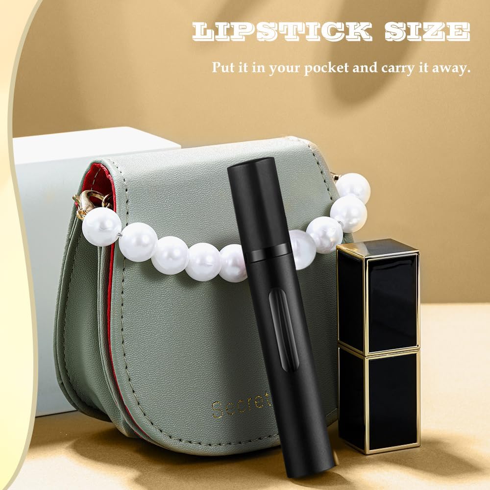 10ml Perfume Atomizer Travel Refillable, 3PCS Perfume Travel Refillable Bottle,Bottom-Filling Fragrances Perfumes Bottle,Mini Cologne Dispenser,Portable Sprayer（Black-Grey-Silver）