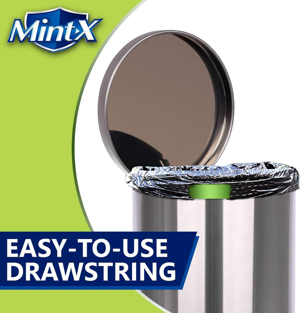 Mint-X Rodent Repellent Outdoor Home and Industrial Trash Bags with Drawstring & Mint-Flex Technology; 33 Gallon, 40 Count, Black