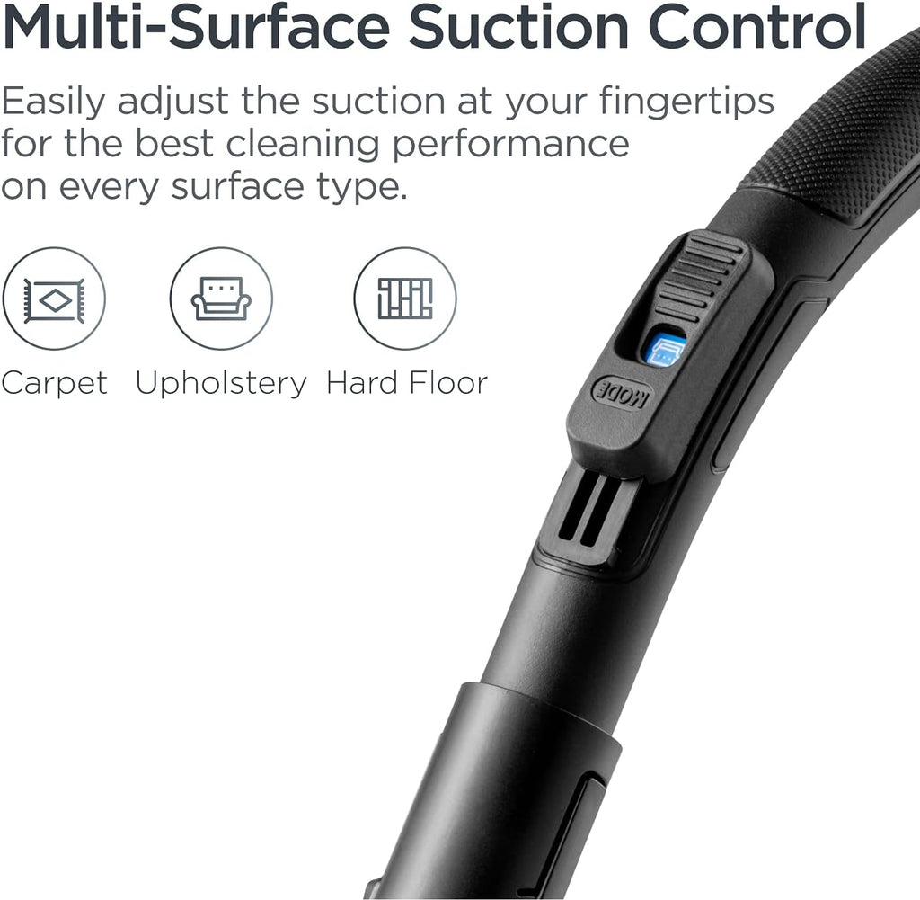 Eureka Bagless Canister Vacuum Cleaner, Lightweight Vac for Carpets and Hard Floors, Red, Whirlwind NEN110D