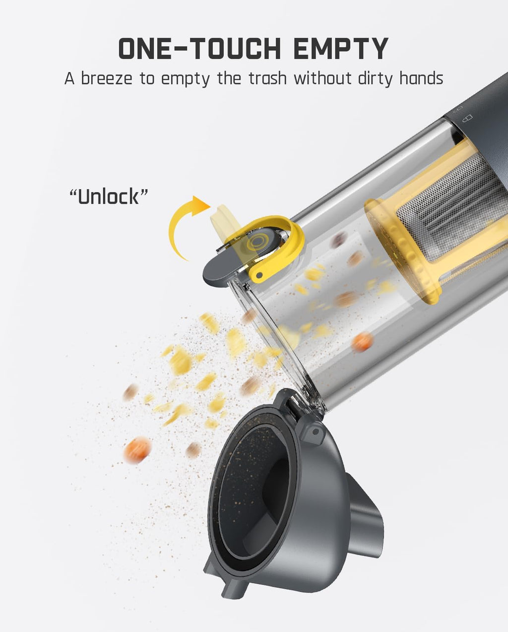 Fanttik Slim V9 Mix Car Vacuum, 4 in 1 Handheld Air Duster, 12000PA Suction Power with Smart LED Display, Cordless Portable Mini Keyboard Vacuum for Car Interior, Office Desk