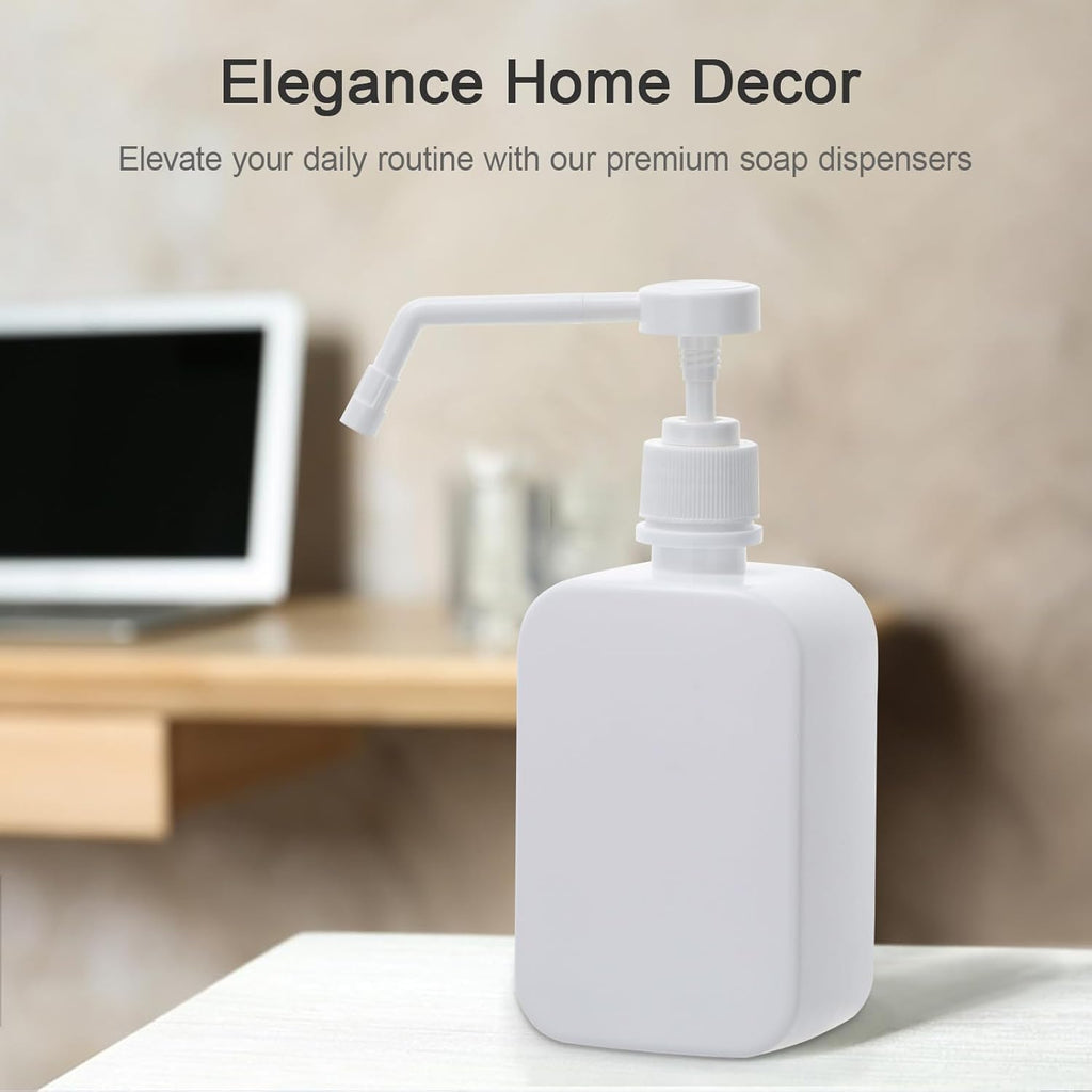 Pump Bottles Dispenser 16.9oz/500ml, 4 Pack Empty Plastic Hand Soap Shampoo Bottles, Refillable Wash Bottles for Cleaning Solution, Plants ﻿