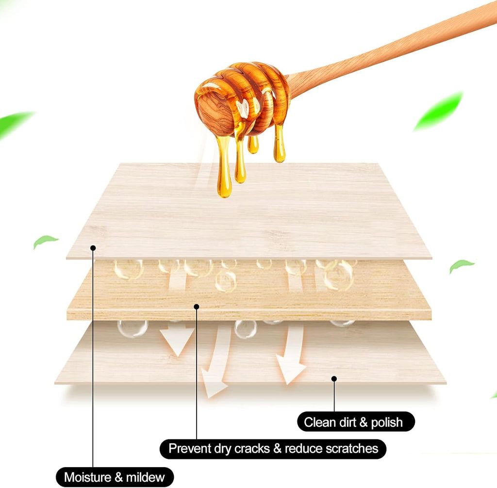 SEISSO Beeswax Furniture Polish, Natural Wood Seasoning Beeswax Furniture Cleaner for Wood Floors, Tables, Chairs and Cabinets