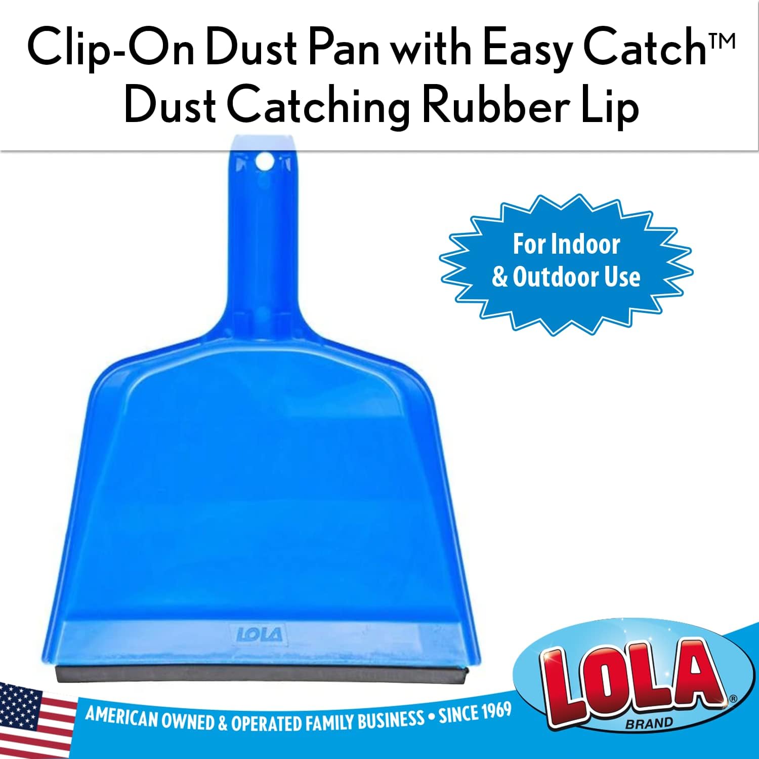 Angle Broom w/Dustpan, Indoor, 9.25" W Head, Smaller Style- Made w/Recycled Soda Bottles & Polished Aluminum Lightweight Handle, by LOLA, 1 Pack