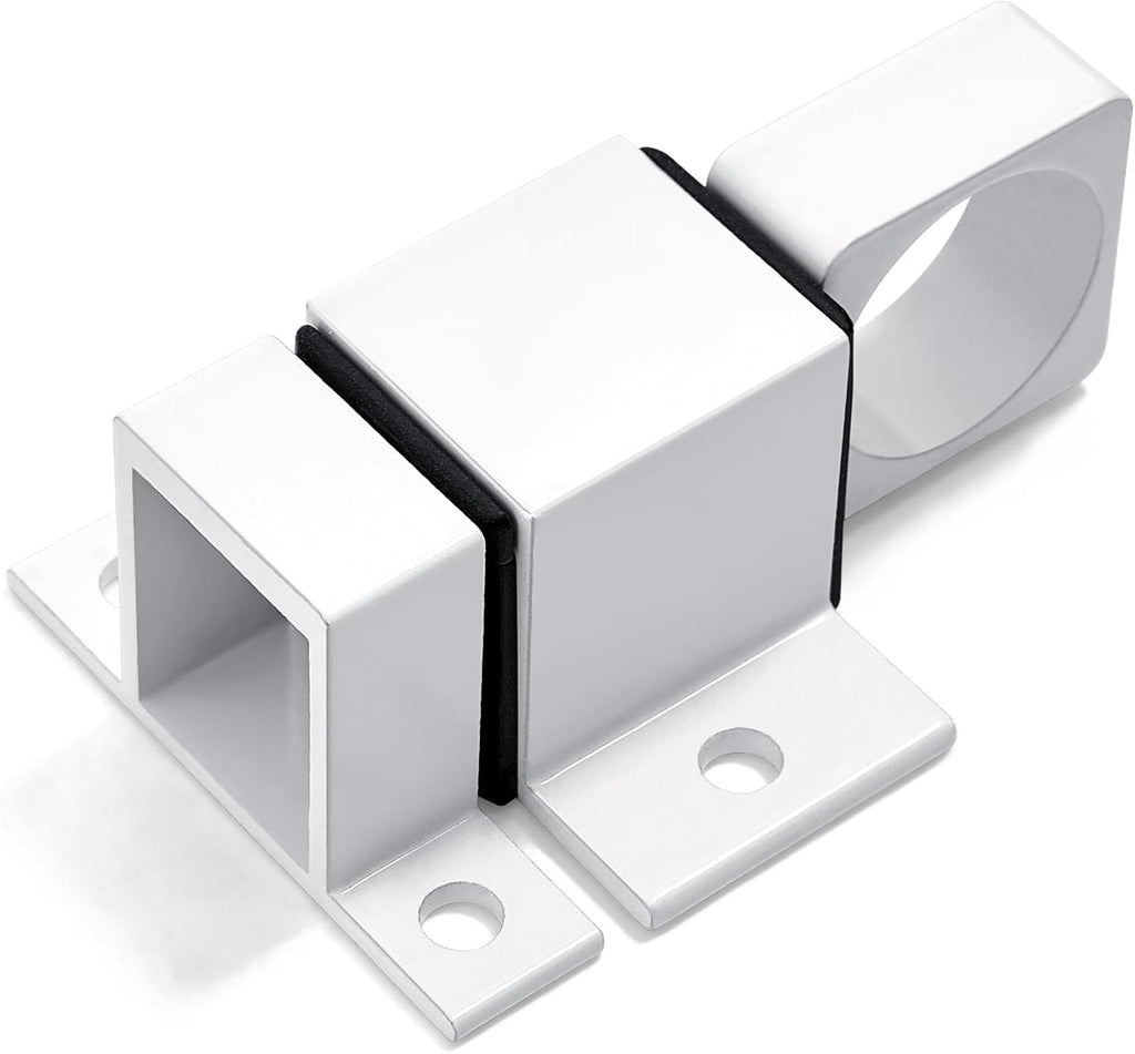 2 Packs Spring Door Lock, White Self-Closing Gate Latch with Aluminum Alloy, Security Latch for Windows, Cabinets & Gates