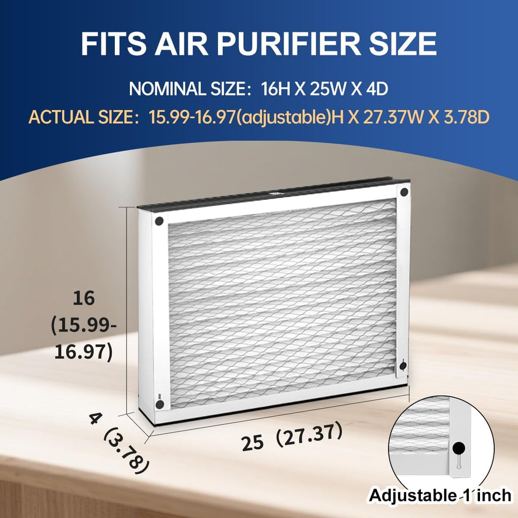 413 Replacement Air Filter MERV 13 16x25x4 for Air Purifiers Model 1410 1610 2140 2400 2410 2416 3410 4400 or 2400 with Upgrade Kit 1413 Pleated HVAC AC Furnace Filter 2-Pack