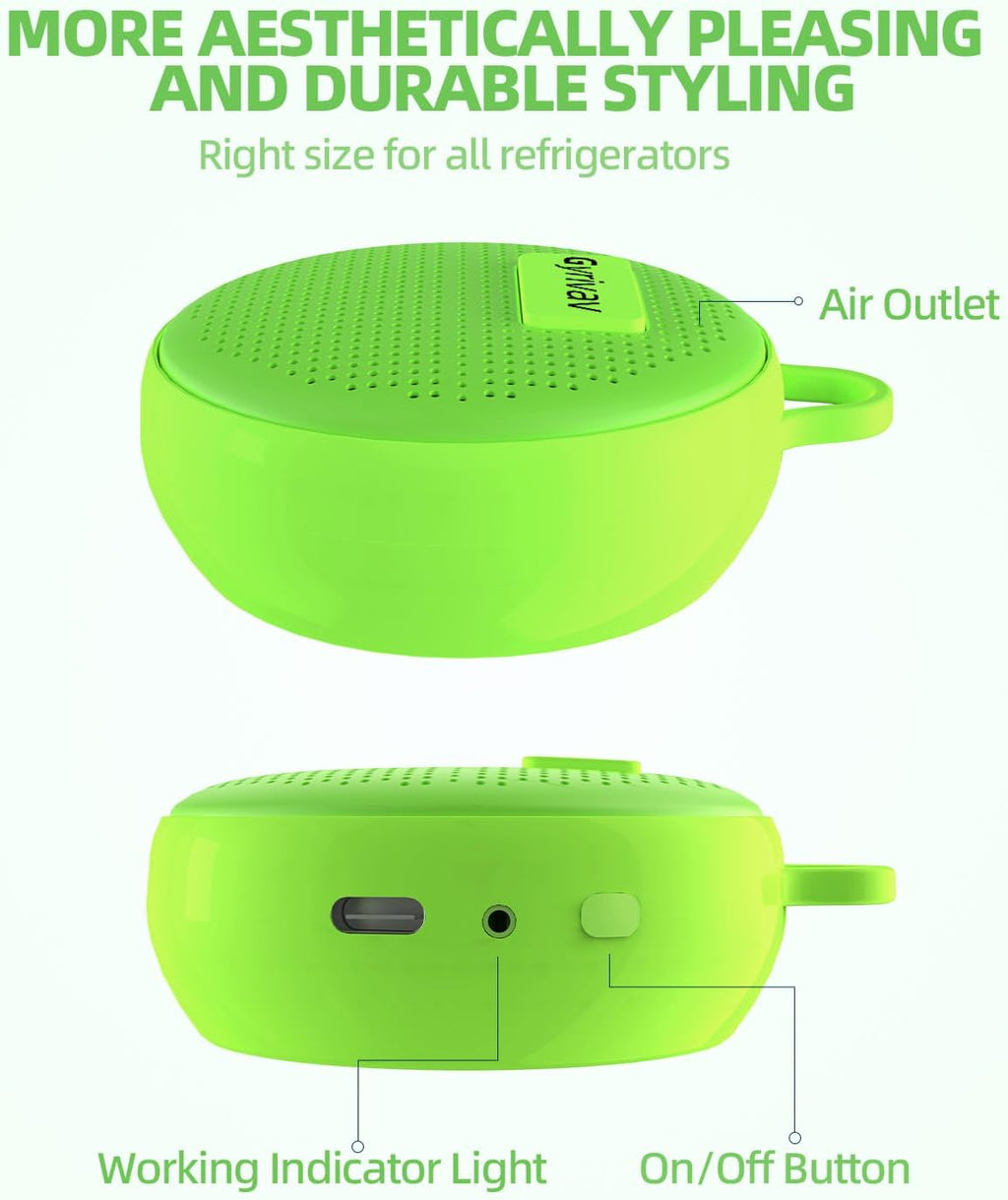 Fridge Deodorizer, Mini USB Odor Eliminator, Refrigerator Deodorizer, Suitable for Refrigerator, Car, Wardrobe, Shoe Cabinet, Better Than Than Charcoal Air Purifiers（Green）