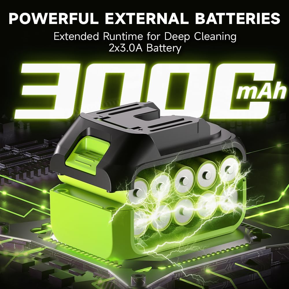 Handheld Car Vacuum Cordless, Portable Cars Vacuum Cleaner with 40000Pa High Power & Suction, Powerful 4-in-1 Hand Held Air Duster Fast Cleaning for Car,Home,Office,Pet Hair (Green)