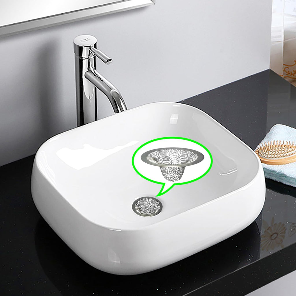 1.0" Small Drain Strainer, Sink Drain Hair Catcher, Bathroom Sink Drain Strainer, 2PCS Drain Mesh Baskets for Laundry, Mop Pool, Utility, Slop, RV Sink, Stainless Steel Drain Filter