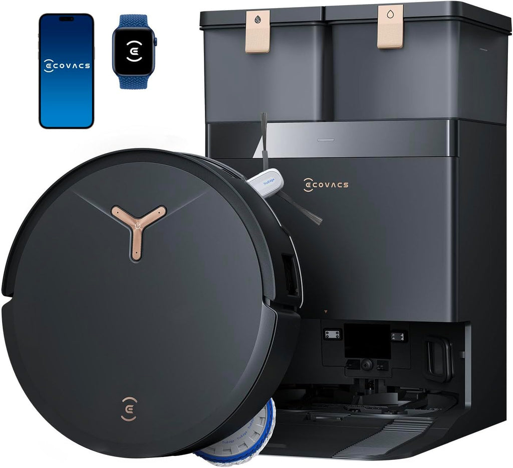 ECOVACS DEEBOT T50 MAX PRO Omni Robot Vacuum and Mop, 18,500Pa Blast Suction, 18mm Auto-Lift, ZeroTangle &TruEdge 2.0, AIVI 3.0 Obstacle Avoidance, Auto Hot Water Mop Wash/Dry/Refill, Self-Emptying