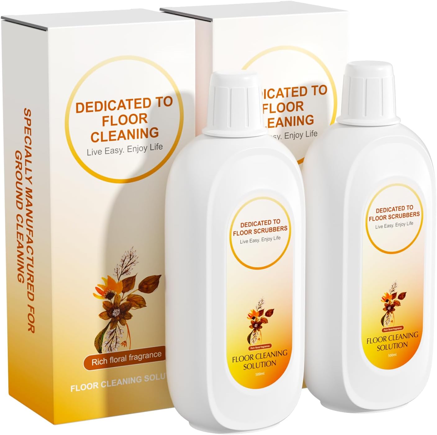 Floor Cleaning Solution Compatible With Tineco , Deep Cleans for Multiple Hard Floors, Suitable With All Robot Vacuums with Mopping and Cordless Wet/Dry Vacuum Mop Cleaner (Floral Fragrance 2 Bottle)