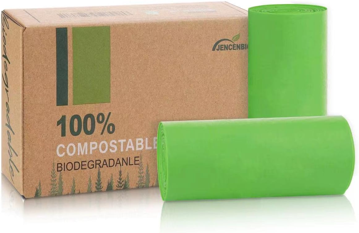 Compost Bags, 8 Gallons, 30Liter, Extra Thick 0.87 Mils, Biodegradable Food scrap waste bags with US BPI ASTM D6400 and Europe OK Compost Home Certified