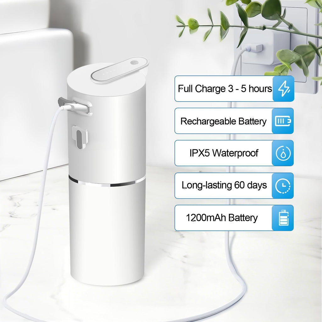 Automatic Liquid Soap Dispenser Bathroom Kitchen, Dish Liquid Soap for Body Shampoo Shower,Gel Hand Free Liquid Wall Mount Touchless Soap Dispenser with 380ml Auto Liquid Dispenser Sylfu