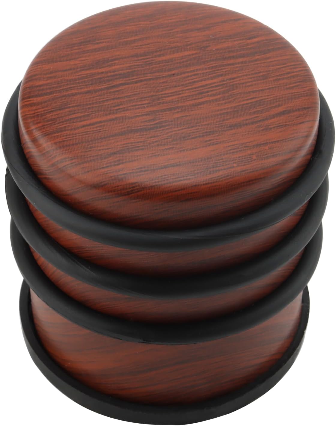 KINJOEK 4 PCS 1KG Heavy Duty No Drill Door Stopper, Stainless Steel Door Stop, Surrounded with Protective Rubber Bands Anti-Slip Door Wedge for Office, Home, Garage, Laundry Door, Brown Te