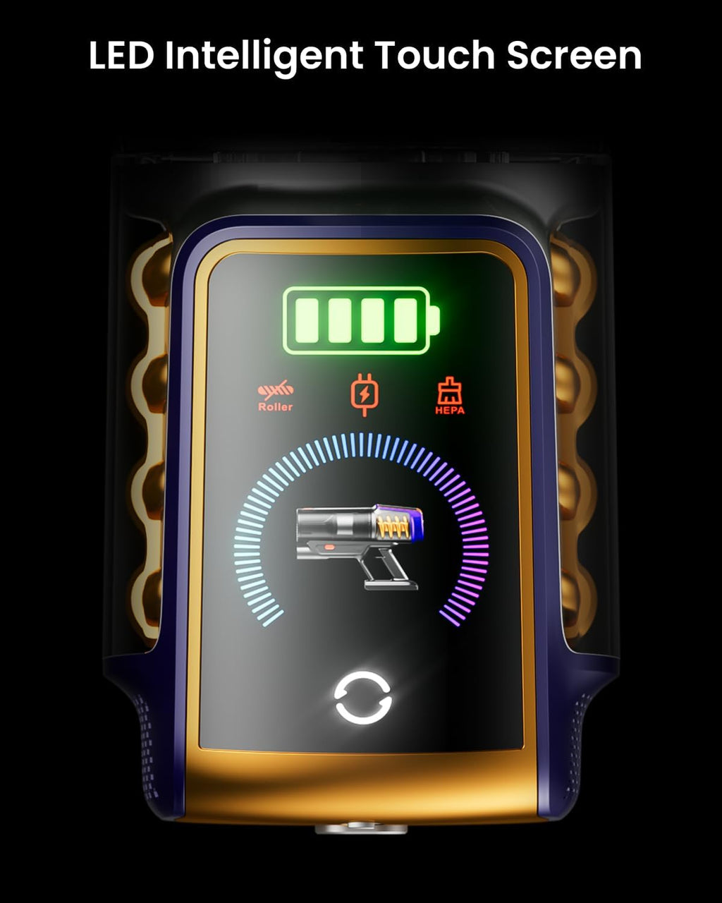 Cordless Vacuum Cleaner,48KPa/580W/65Mins Vacuum,Self-Standing Vacuum Cleaners for Home,Stick Vacuum with LED Display &Anti-tangle Brush,Vacuum Cleaner for Hardwood Floors,Carpet,Pet Hair,Car