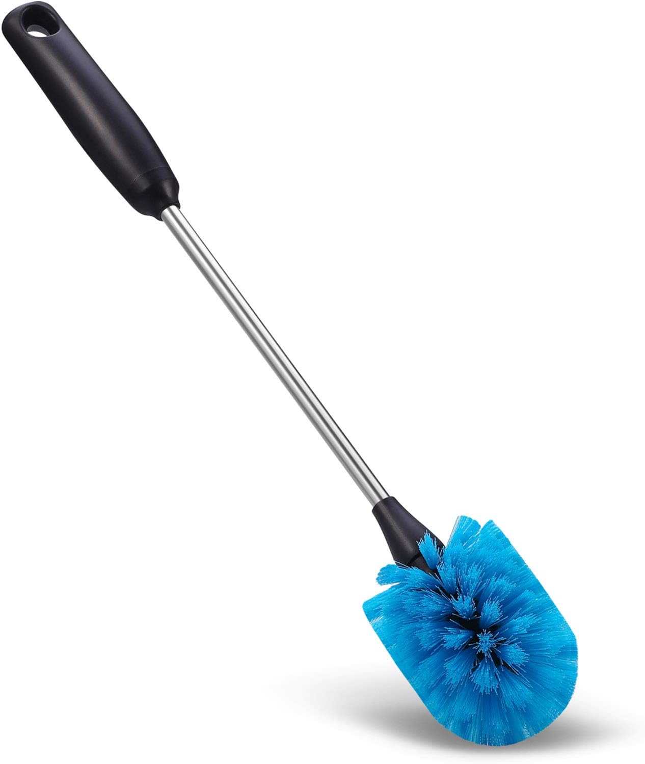 Stainless Steel Bottle Brush with Replaceable Head, Long Handle Scrub Brush for Water Bottles, Glasswares, Mugs, Flasks, Tumblers, Vases, and Kitchen Sink, 2 Pack, 13 in - 15 in