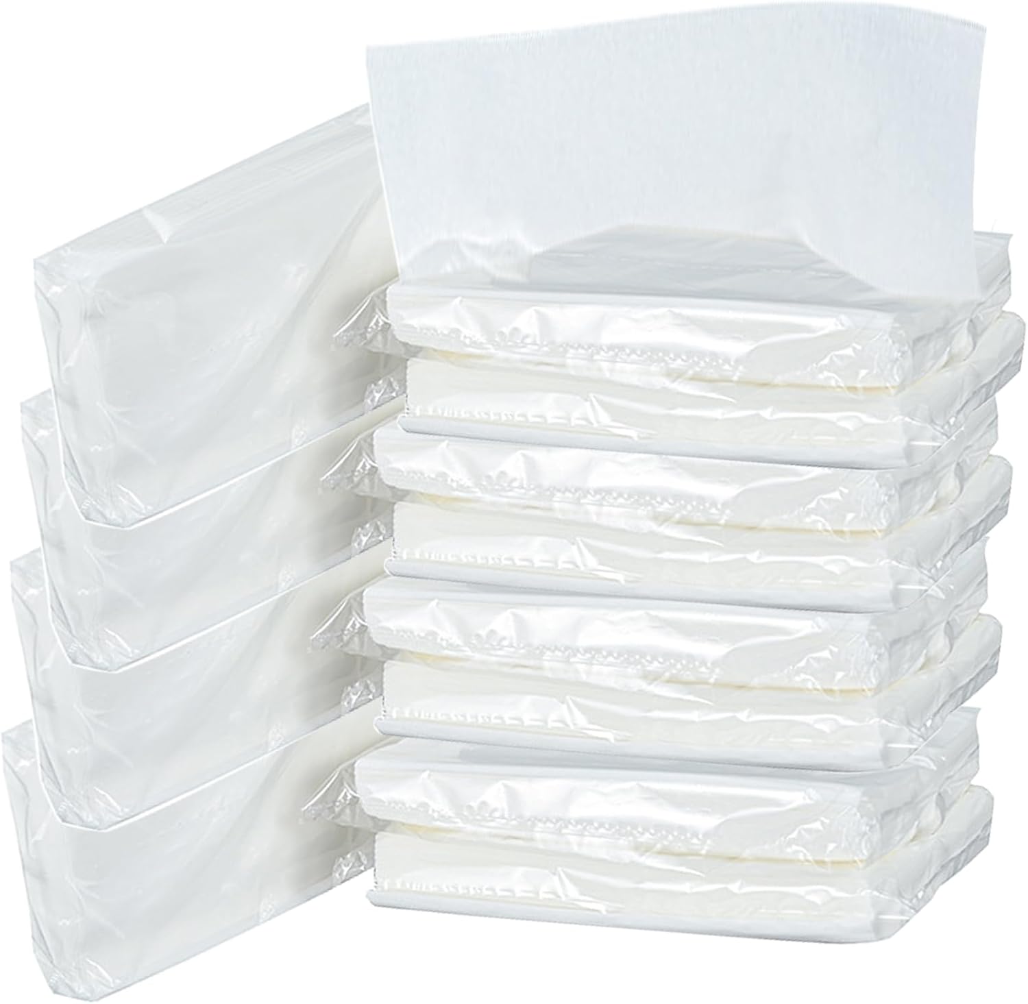 12 Bags Car Tissue Refills, 360 Sheets Car Travel Napkins, Disposable White Facial Tissues for Visor Holder