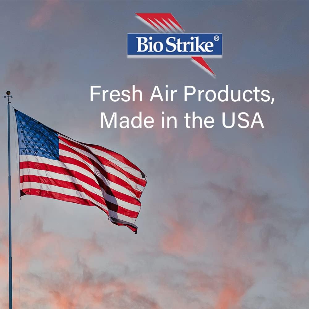 BioStrike Odor Magic - Activated Charcoal Odor Absorber Pads - Kitchen Odor Remover - Easy Peel & Stick Design - All Natural Filters for Trash Cans, Fridges & Small Spaces - Made in USA (8 Pack)