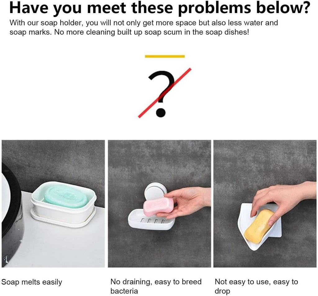 Magnetic Soap Holder Self Draining, 1Pcs Bar Soap Holder for Shower Wall, Stainless Steel Soap Savers for Bar Soap, Kitchen/Bathroom Soap Dishes, Easy Clean Soap Holders (Silver)