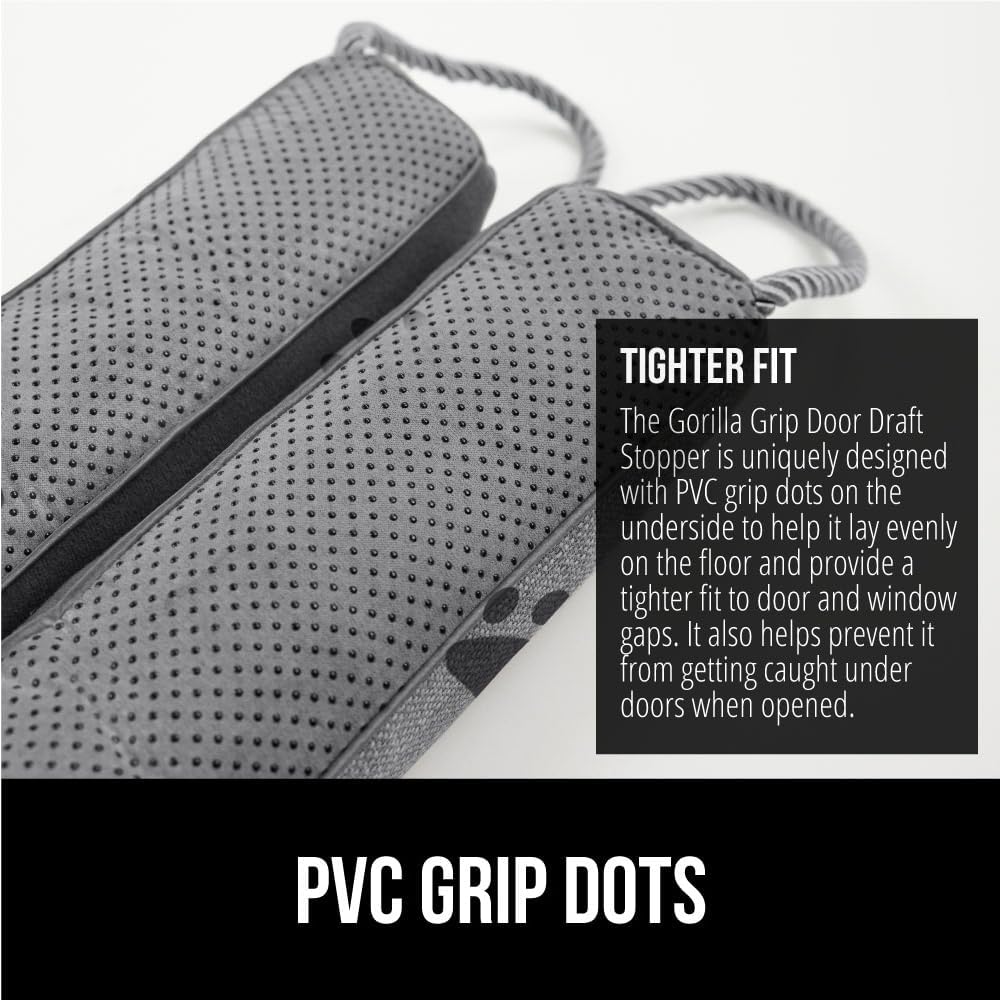 GORILLA GRIP Door Draft Stopper for Bottom of Doors, Weather Stripping Seal Blocks Hot Air, Noise, Bugs, Keeps Cold AC in, Sound Proofing Easy Install Gap Filler, Home Essentials, 36 Inch, Paws