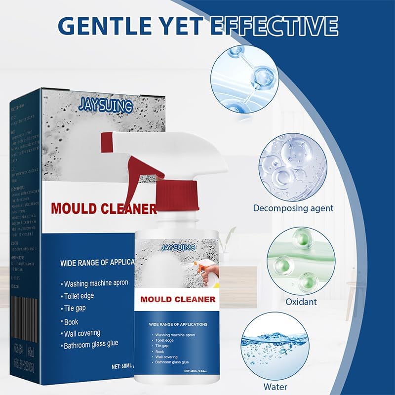 AUJ 2PCS Mould Cleaner Spray, Mould Cleaner Foam Spray, Powerful Multi-purpose Foam Cleaner, Spray Cleaner For Household Kitchen, Bathroom, Wall, Ceiling Cleaner