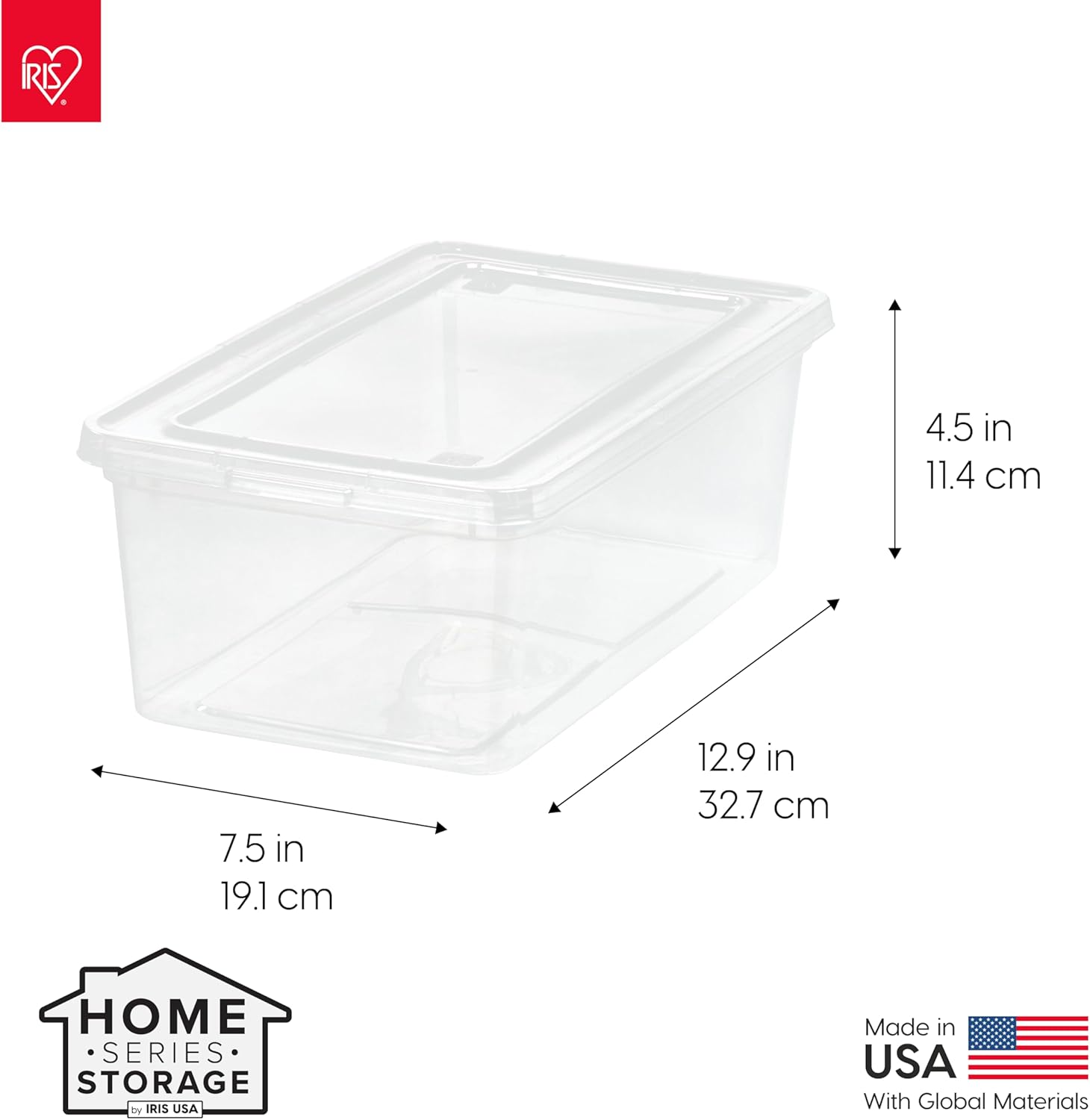 IRIS USA 6-Pack Storage Bins with Lids, 6 Quart, Shoe Boxes Clear Stackable Containers Organize Shoes Closet Shelves, Classroom Organization Teacher Tools, Game Storage - BPA-Free Plastic