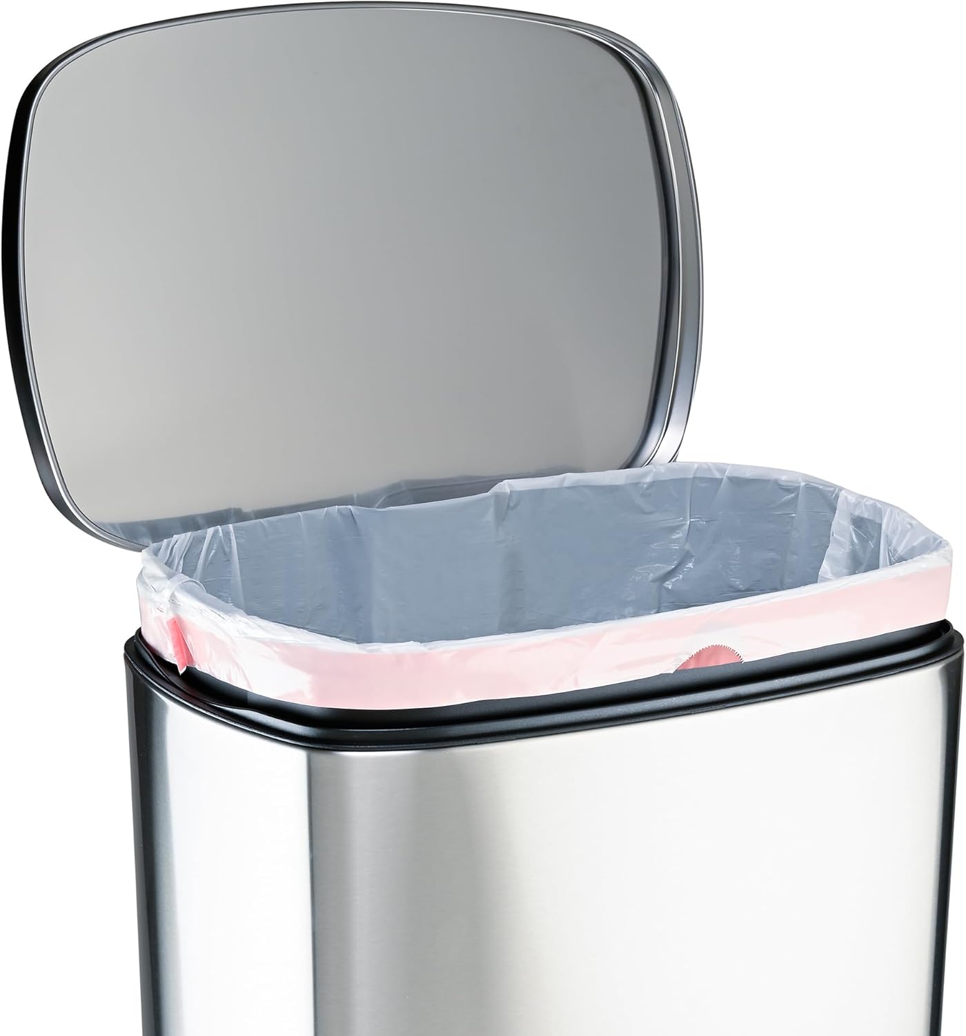 Amazon Basics 13 Gallon Flextra Strength Tall Kitchen Drawstring Trash Bags, Tear Resistant, 10% Post Consumer Recycled, 90 Count