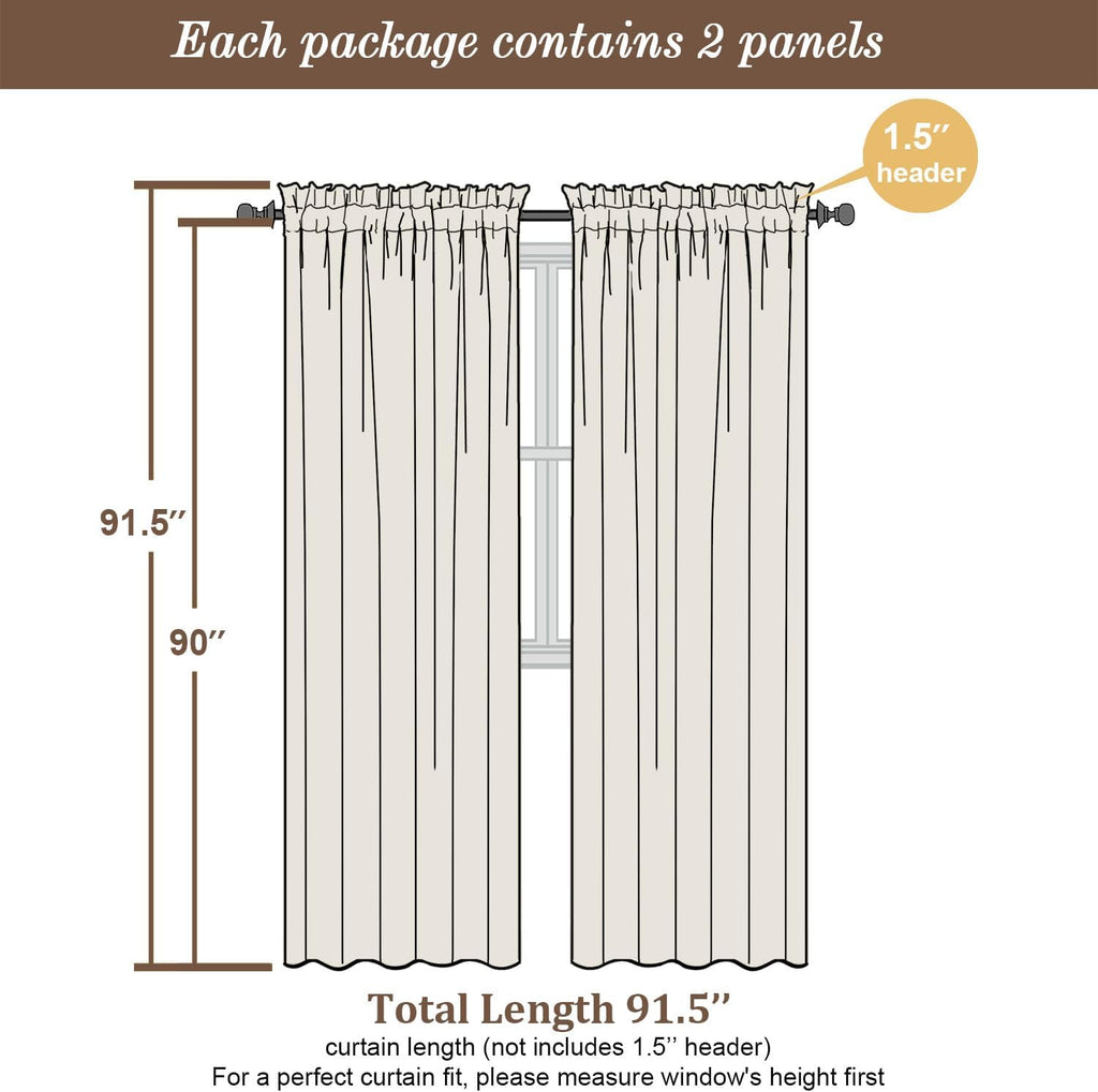 Chyhomenyc Sage Green Sheer Curtains 90 Inches Long 2 Panels, Light Filtering Green Curtains for Living Room, Soft Gentle Voile Rod Pocket Bedroom Window Drapes, 59Wx90L Inch, 2PCS