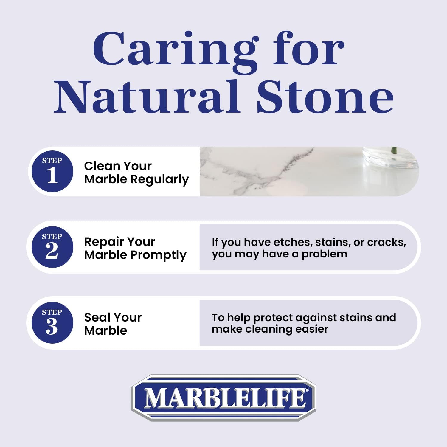 Marblelife Marble Gloss Conditioner, Used For Heavy Duty Countertop, Table, Bar, and Vanity Surfaces, Easy To Use Marble Conditioner Helps Rejuvenate and Revive Surfaces, 16oz