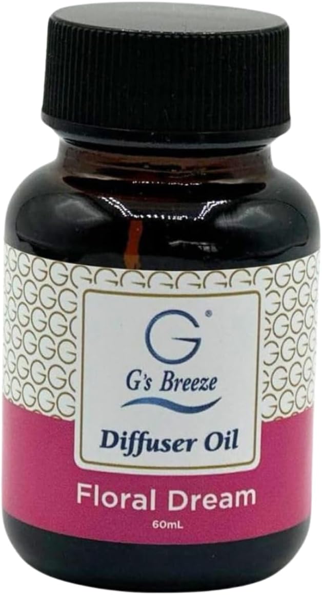 G's Breeze Floral Dream Diffuser Oil Refill - Luxurious Rose, Lily & Jasmine Blend for Long Lasting Floral Freshness – Ideal Scent for Home & Office – Create an Uplifting Atmosphere - 60 ML