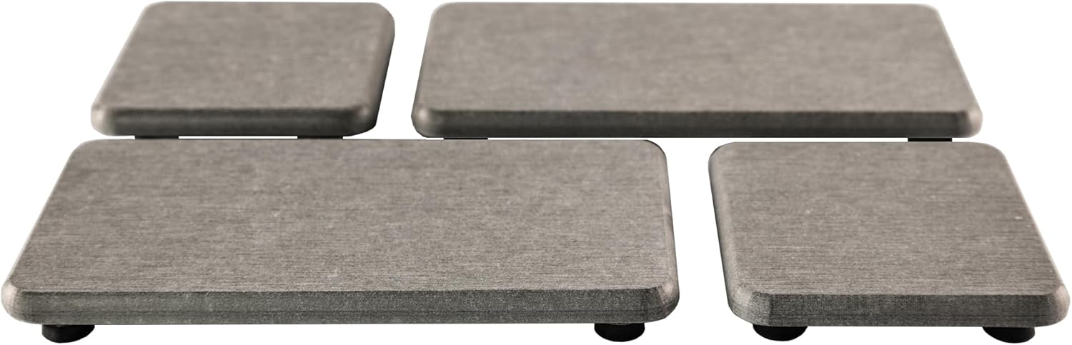 Set of 4 Water Absorbent Diatomite Coasters, Diatomaceous Earth Kitchen Soap Dish, Bathroom Trays, Water Absorbing Stone Used for Hand Soaps & Plants & Toiletries in The Modern Home
