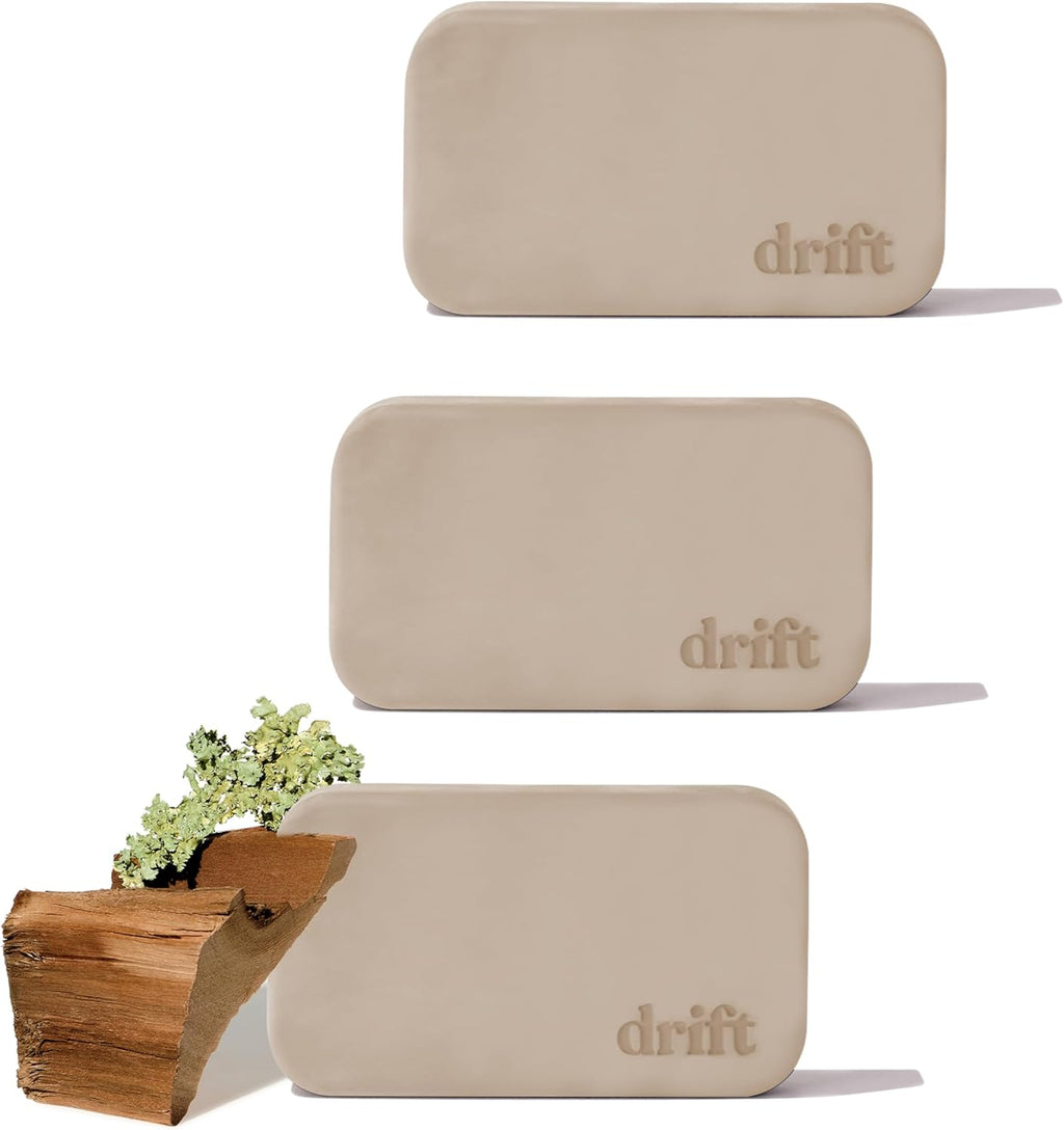 Drift Car Air Freshener - The Original Stone Air Freshener - Car Odor Eliminator - Long Lasting Scent - Metal Clip - Essential Oils - Clean Ingredients - Teak Scent 3 Pack Refill - NO CLIP INCLUDED