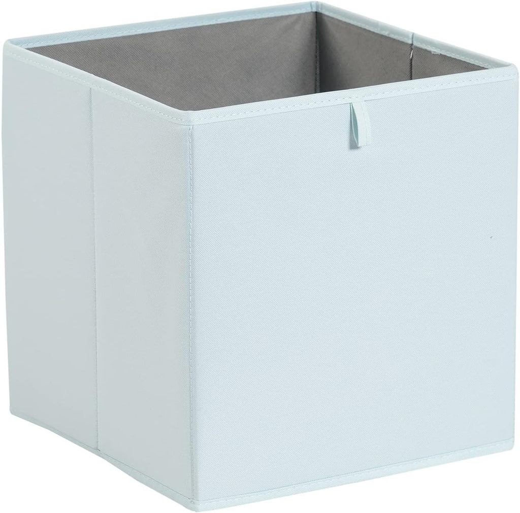 Amazon Basics Cube Organizer Bins, Collapsible Storage Baskets for Shelves, Jade Green, Pack of 6, 13x15x13"