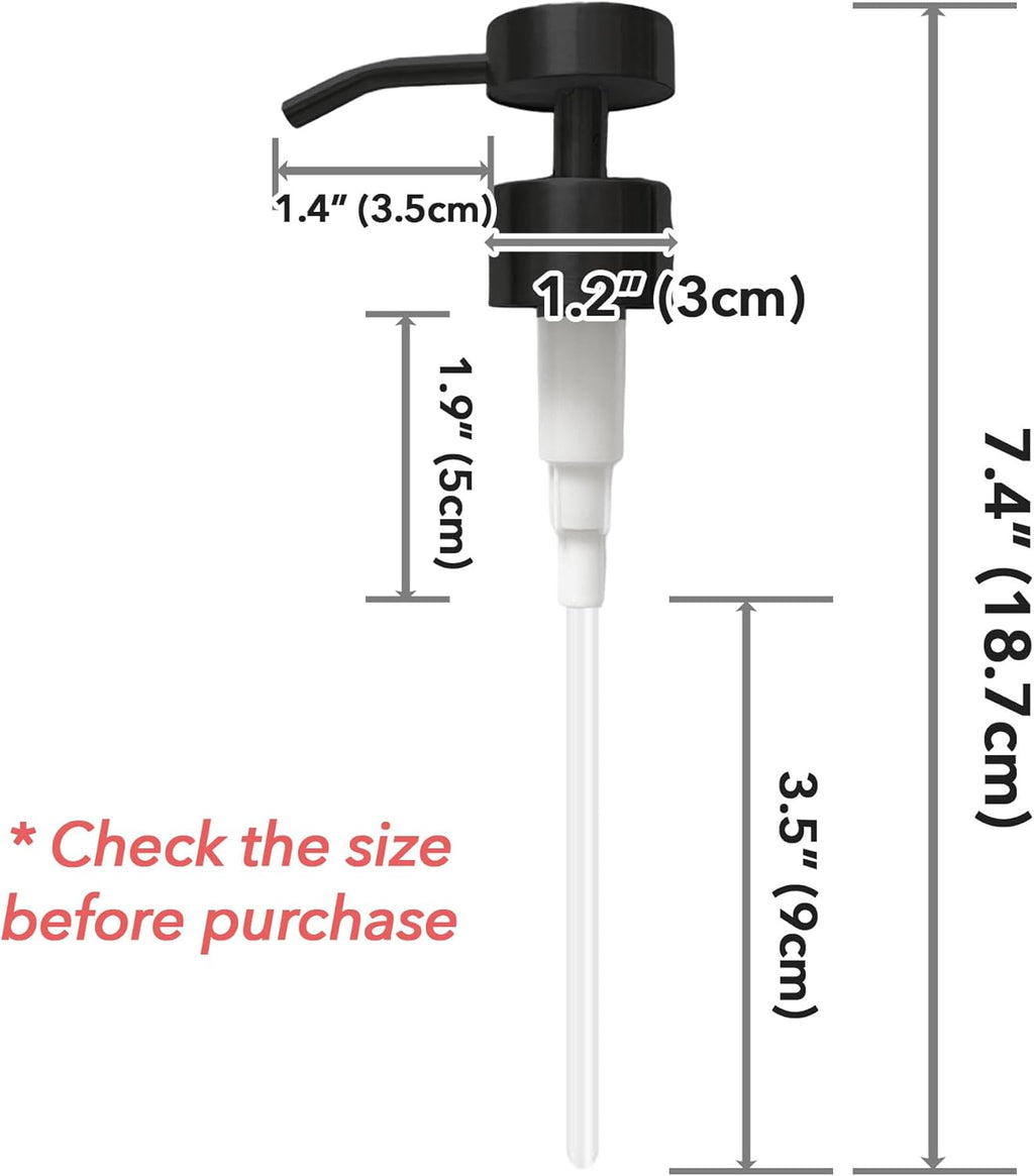 Stainless Steel Soap Dispenser Pump Head Replacement 2 Pack, 28/400 Threads Standard Size, for Bathroom and Kitchen (Matte Black)