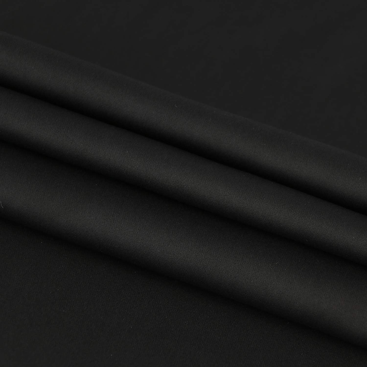 DWCN French Door Curtains – Rod Pocket Thermal Blackout Curtain for Doors with Glass Window, Kitchen and Patio Doors for Privacy, 25 X 72 Inches Long, 1 Curtain Panel with Tieback,Black