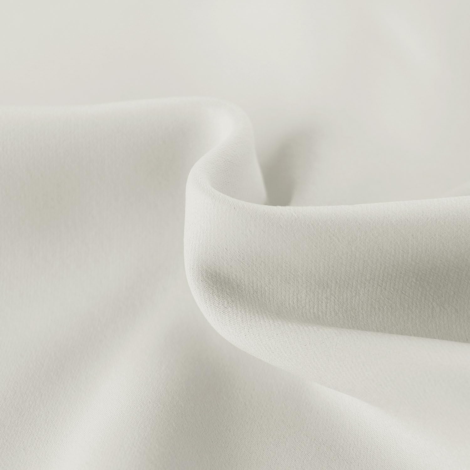 DWCN French Door Curtains Rod Pocket Thermal Blackout Curtain for Glass Windows, Kitchen and Patio Doors for Privacy, 54 X 40 Inches Long, 1 Curtain Panel with Tieback, Ivory