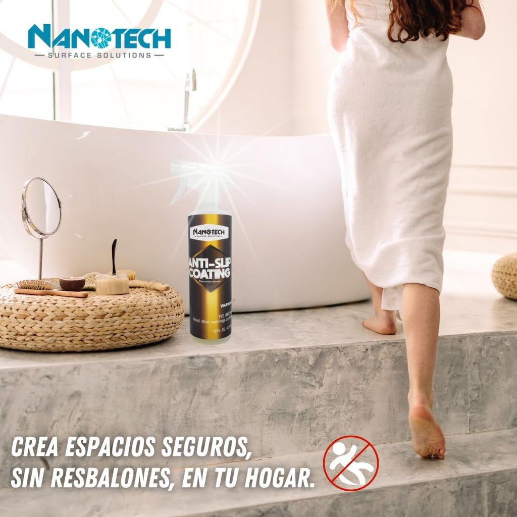 Nanotech Surface Solutions Anti-Slip Coating - Works in Minutes, Reduces Slip & Fall Accidents Due to Wet Floors - for Porcelain, Ceramic, Mosaic Tile, 1 Gallon (128 Oz.)