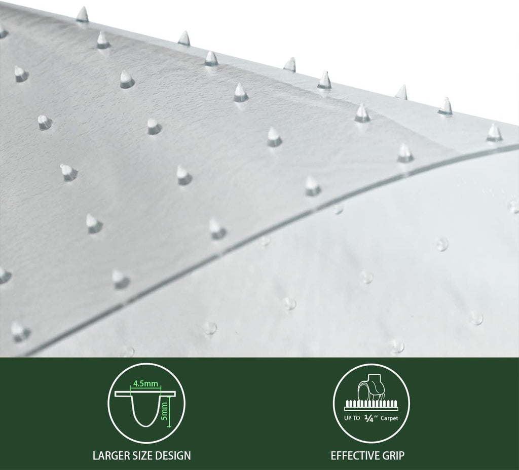 FuturHydro Office Chair Mat for Carpet, 48" x 48" Clear Office Home Floor Protector Mat, Easy Glide Computer Desk Chair Floor Mats for Hard Wood Tile Floors (Square)