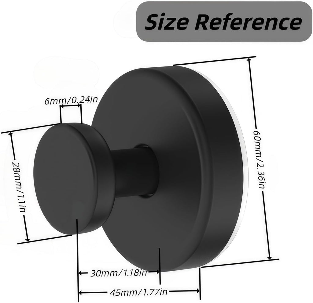 2025 Upgraded Stainless Steel Heavy Duty Suction Cup Hooks For Shower Bathroom Accessories Removable Hook For Glass Window Door Wall Hooks For Hanging Towels Robes Wreaths (Pack Of 2, Black)