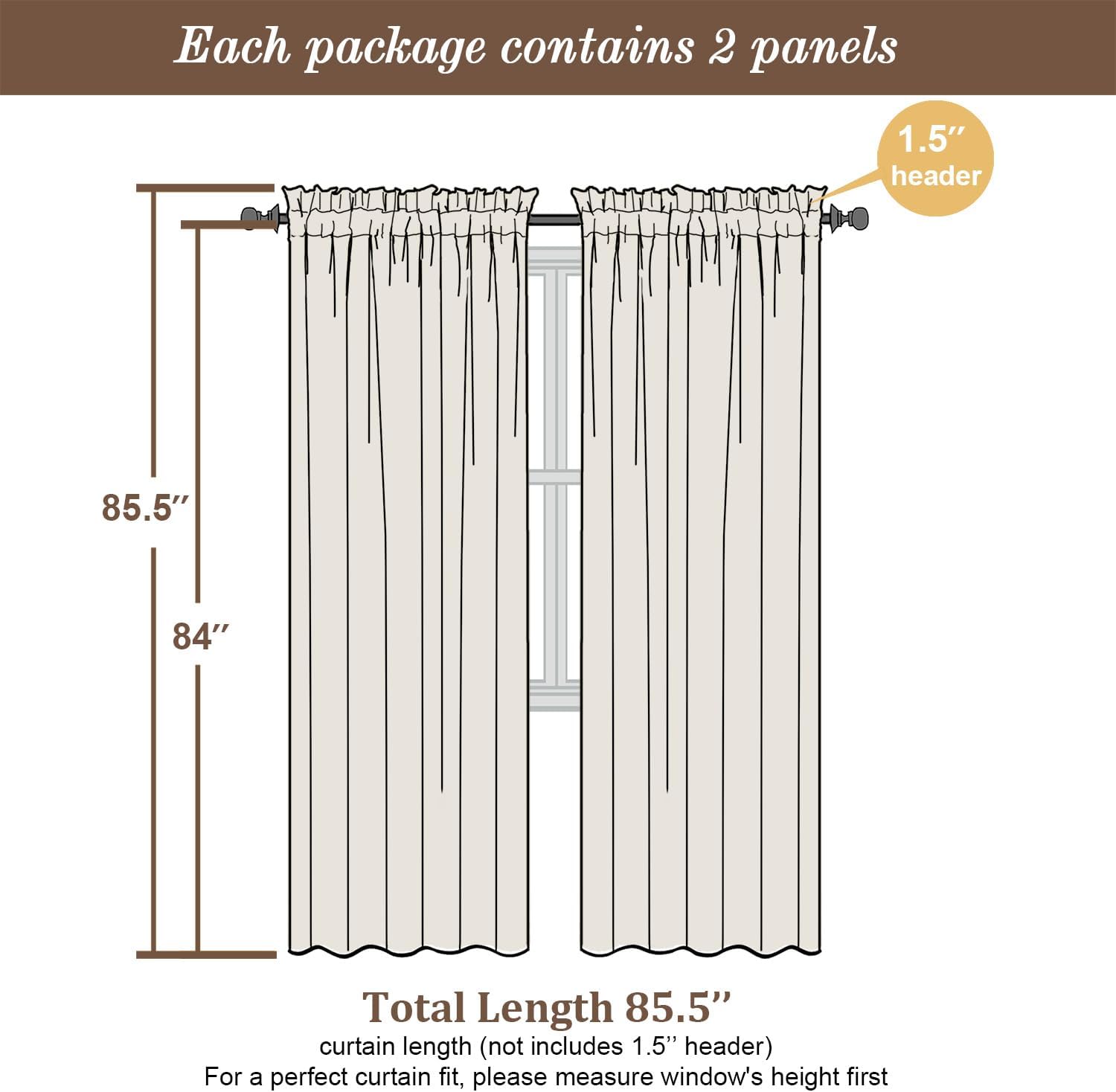 Chyhomenyc Gold Sheer Curtains 84 inches Long 2 Panels Set - Light Filtering Curtains for Living Room, Soft Gentle Voile Rod Pocket Bedroom Window Drapes, 42Wx84L Inch, 2PCS