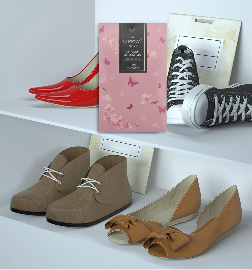 14 Packs Scented Sachets for Drawers and Closets Lavender Fresh Linen Sandalwood Cherry Blossoms 4 Different Scent