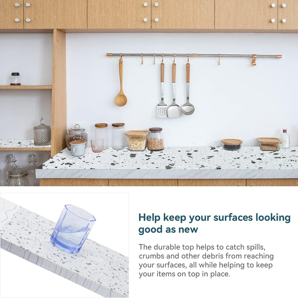 12X360 Inch Shelf Liner for Kitchen Cabinets Non Adhesive Kitchen Drawer Liner