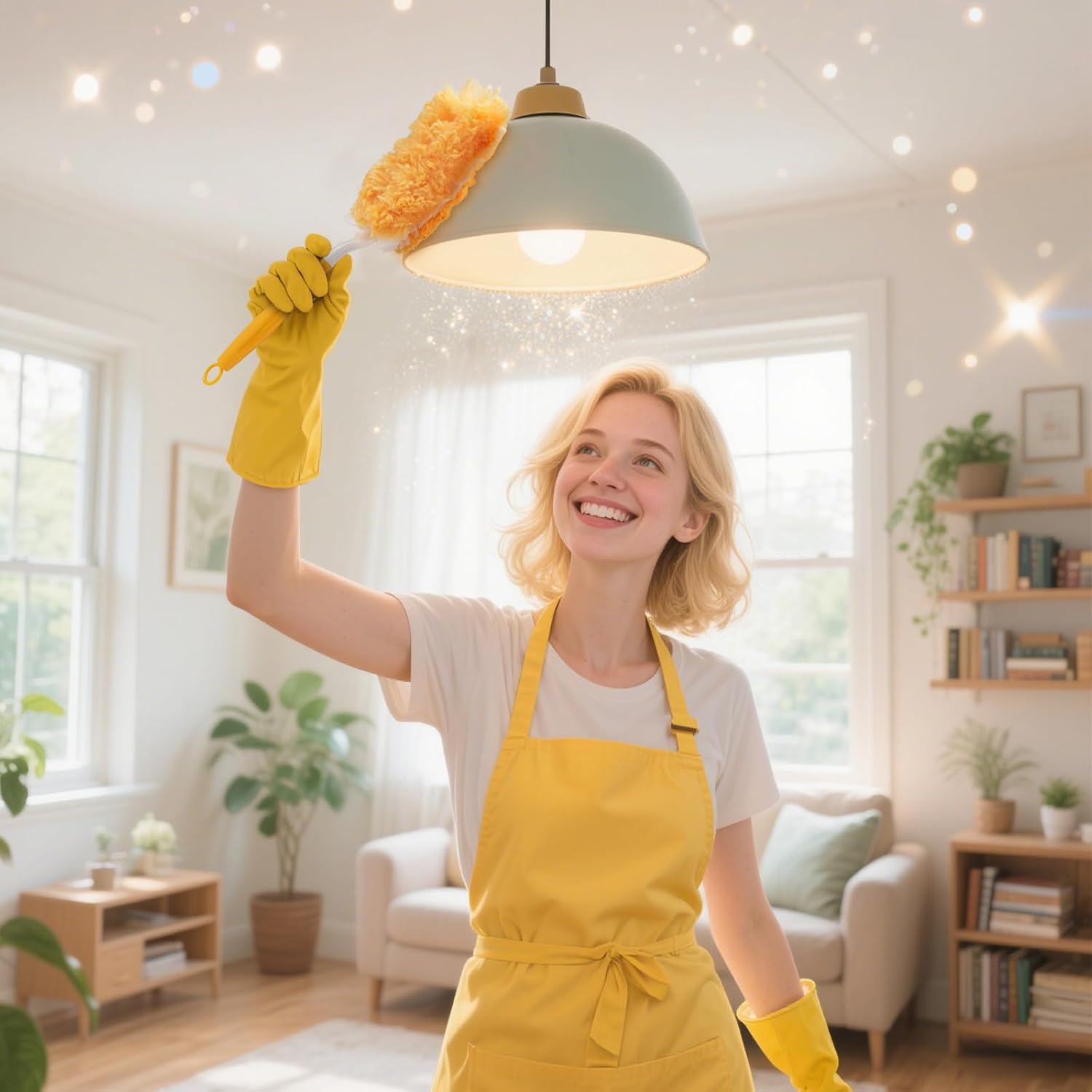 KeFanta 360° Heavy Duty Duster Refills Compatible with Swiffer Duster, Disposable Dusting Kit for Cleaning, 1 Extended Handle, 1 Short Handle, 30 Refills